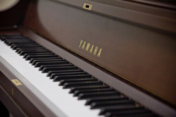 close up of Yamaha piano